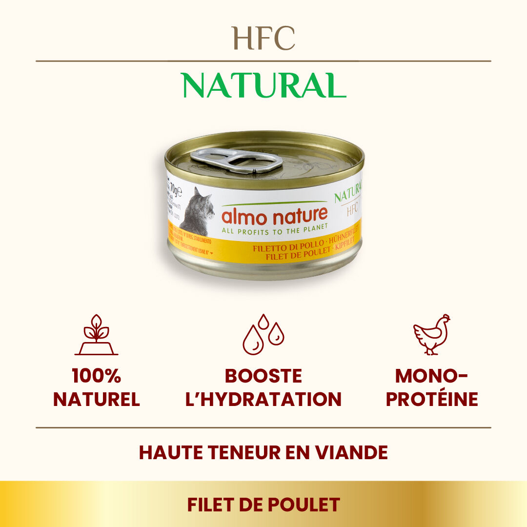 Almo Nature - Bo&icirc;te Natural au Filet de Poulet pour Chat - 70g Image num&eacute;ro 3