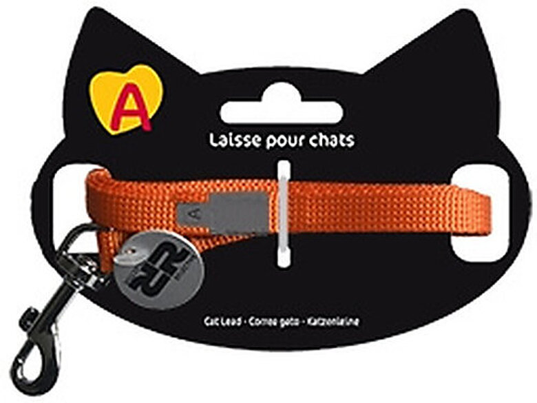 Animalis - Laisse Basic de 1,2m pour Chat - Orange image number null