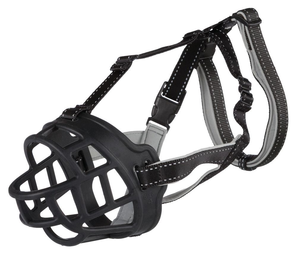 Muselière Pour Chien En Maille Douce - Taille L - Empêche Morsure, Permet Haleter Et Boire - Réglable - 9