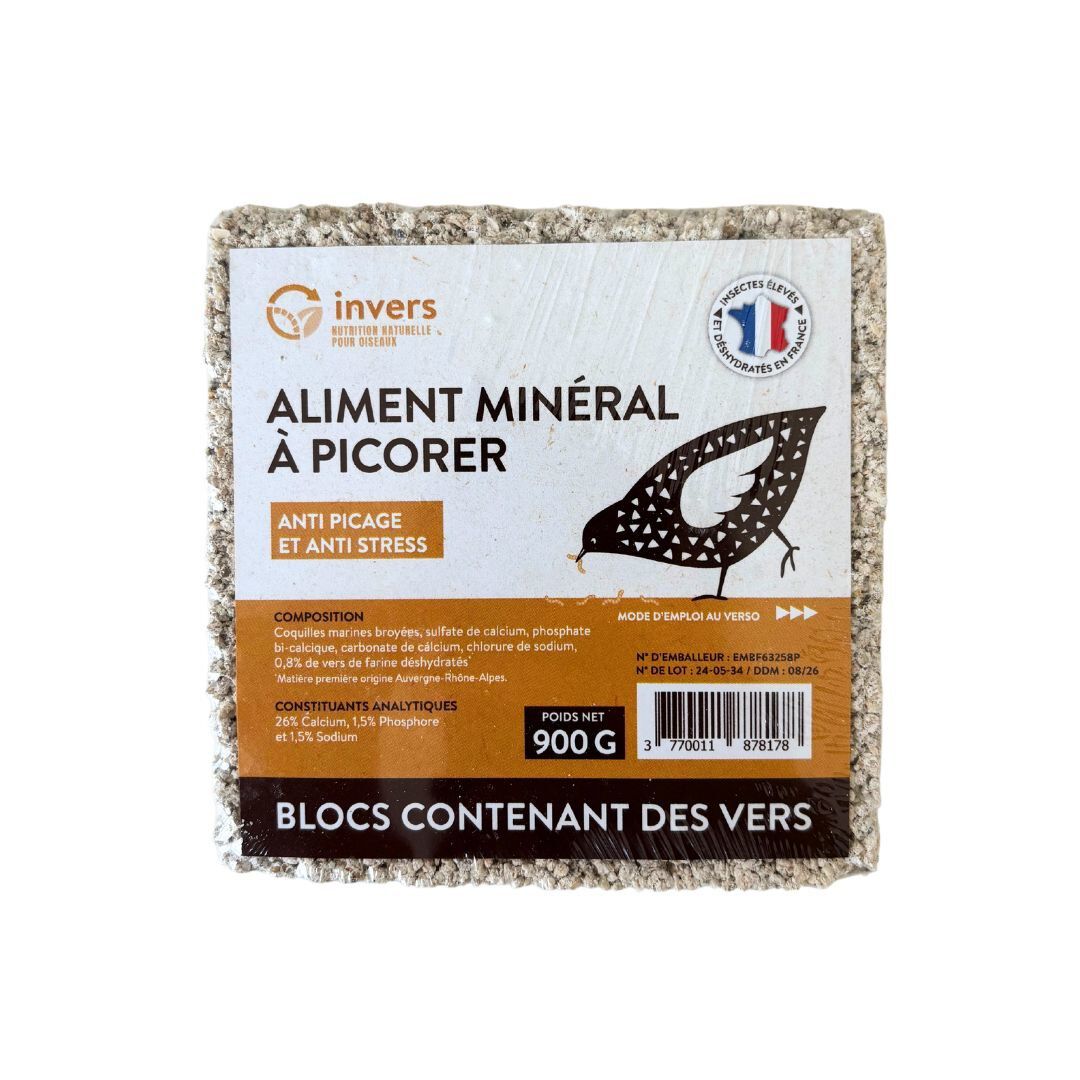 Invers - Bloc &agrave; Picorer aux Vers de Farine - 900g Image num&eacute;ro 1