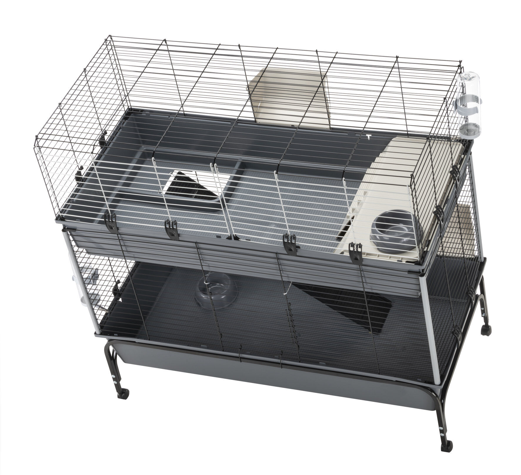 Ferplast - Cage Rabbit 120 Double W/Stand pour Lapins - 58x118x117cm Image num&eacute;ro 5