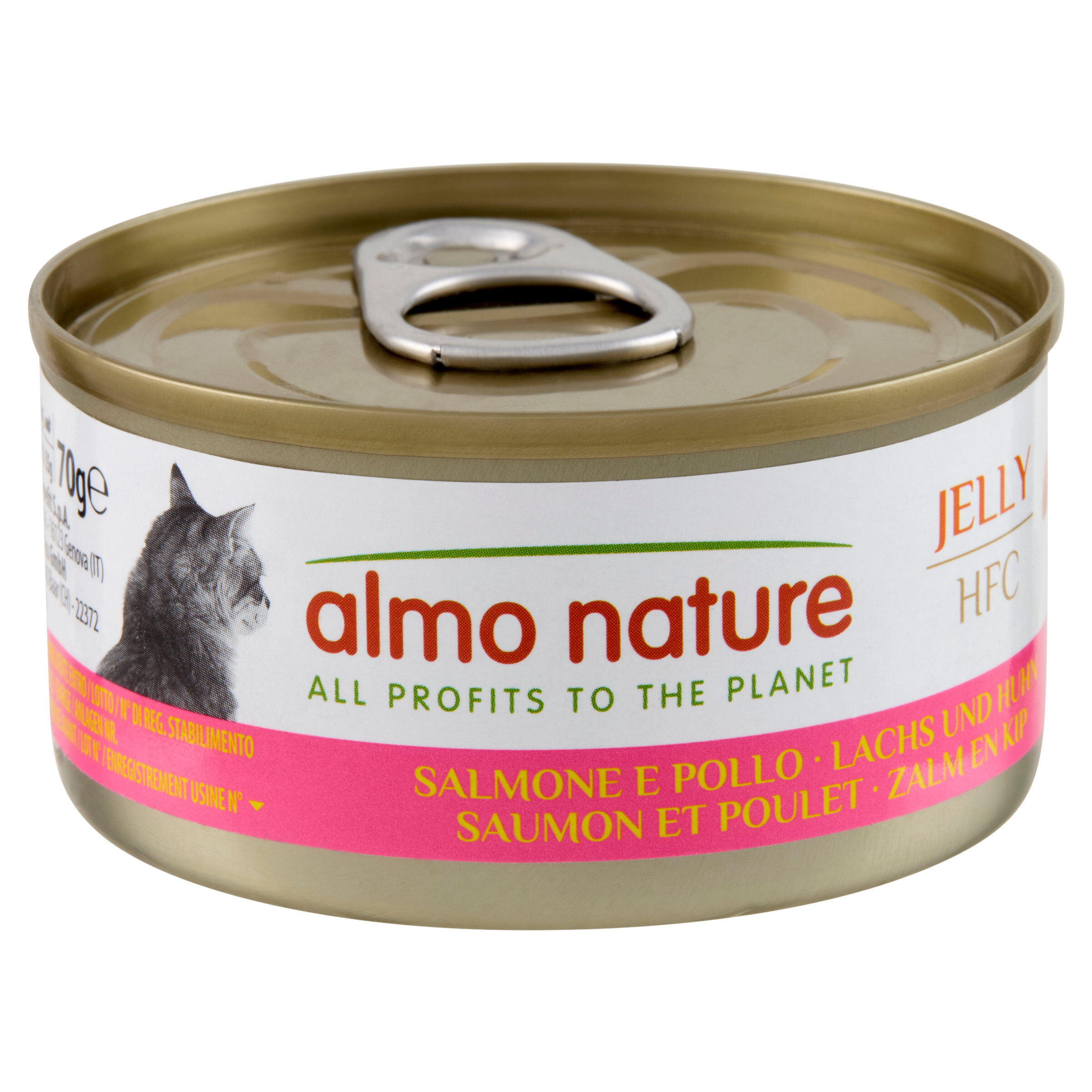 Almo Nature - P&acirc;t&eacute;e en Bo&icirc;te HFC Jelly Saumon et Poulet pour Chat - 70g Image num&eacute;ro 1