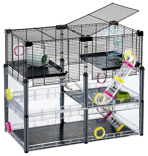 Ferplast - Cage Multipla Crystal pour Hamster et Souris - Noir Image num&eacute;ro 5