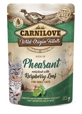 Carnilove - Chat Adulte Faisan Et Feuille De Framboisier - Pochon - 85g