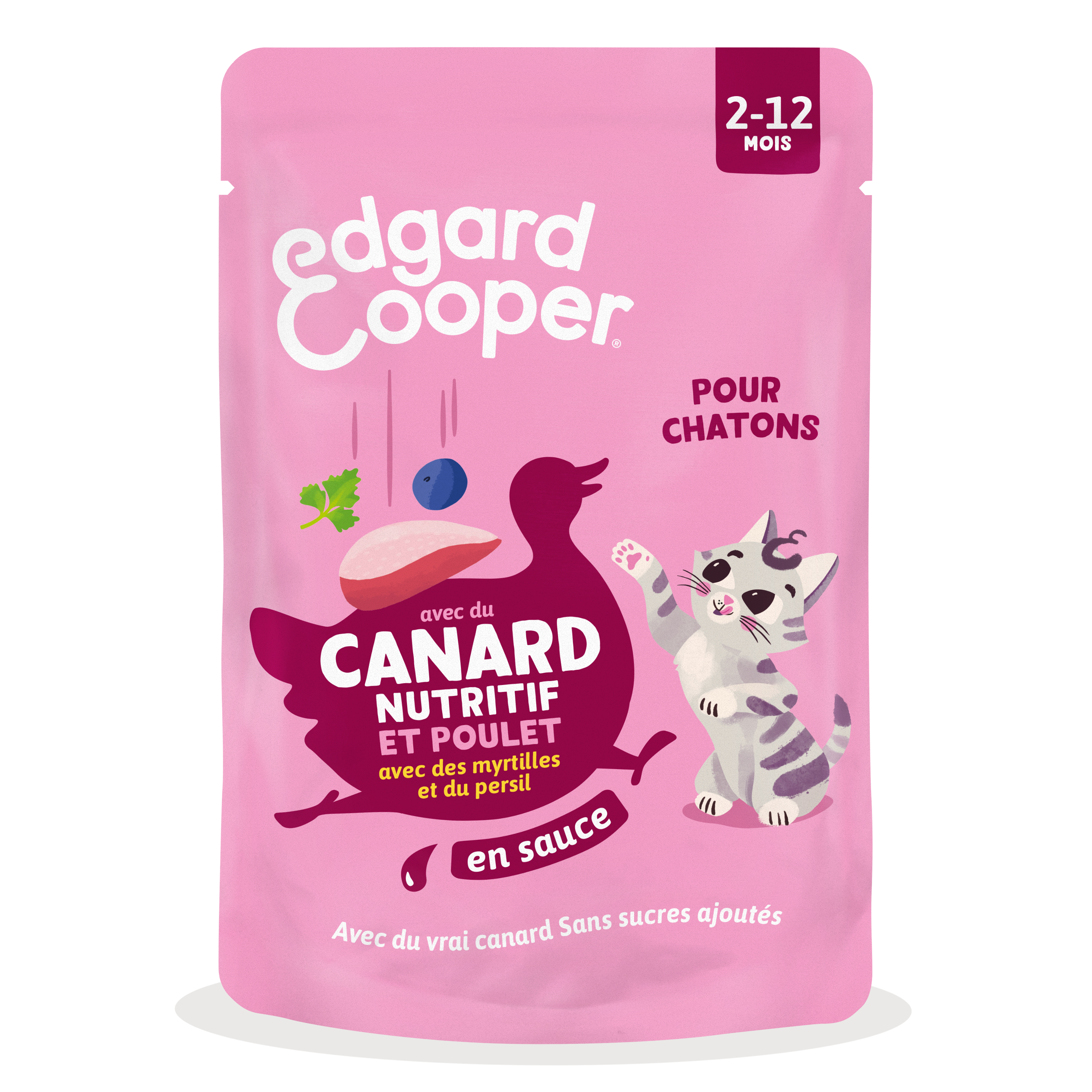 Edgard & Cooper - Sachets Humides au Canard et au Poulet en Sauce pour Chatons - 85g Image num&eacute;ro 1