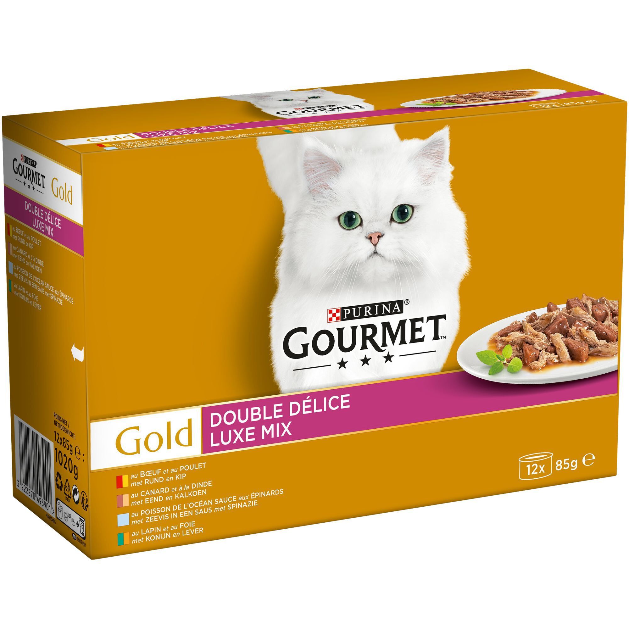 Gourmet - Bo&icirc;te Gold Double D&eacute;lice pour Chat - 12x85g Image num&eacute;ro 1