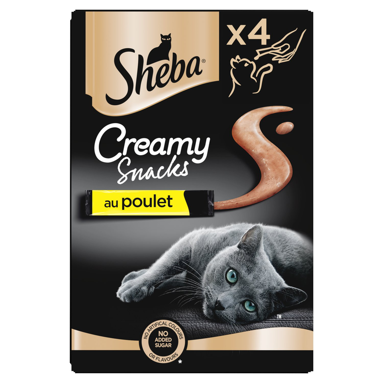SHEBA - Friandises Creamy Snacks  au Poulet pour chat adulte - 4x12g image number null