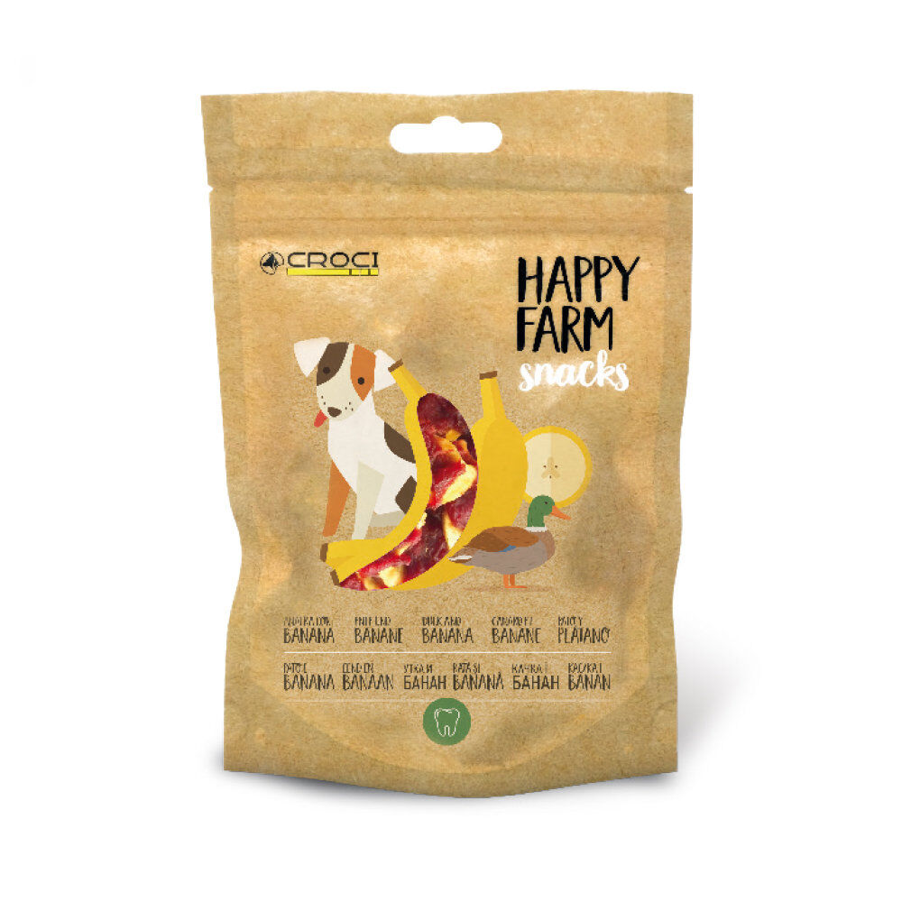 Croci - Friandises Happy Farm Canard et Banane pour Chiens - 80g Image num&eacute;ro 1