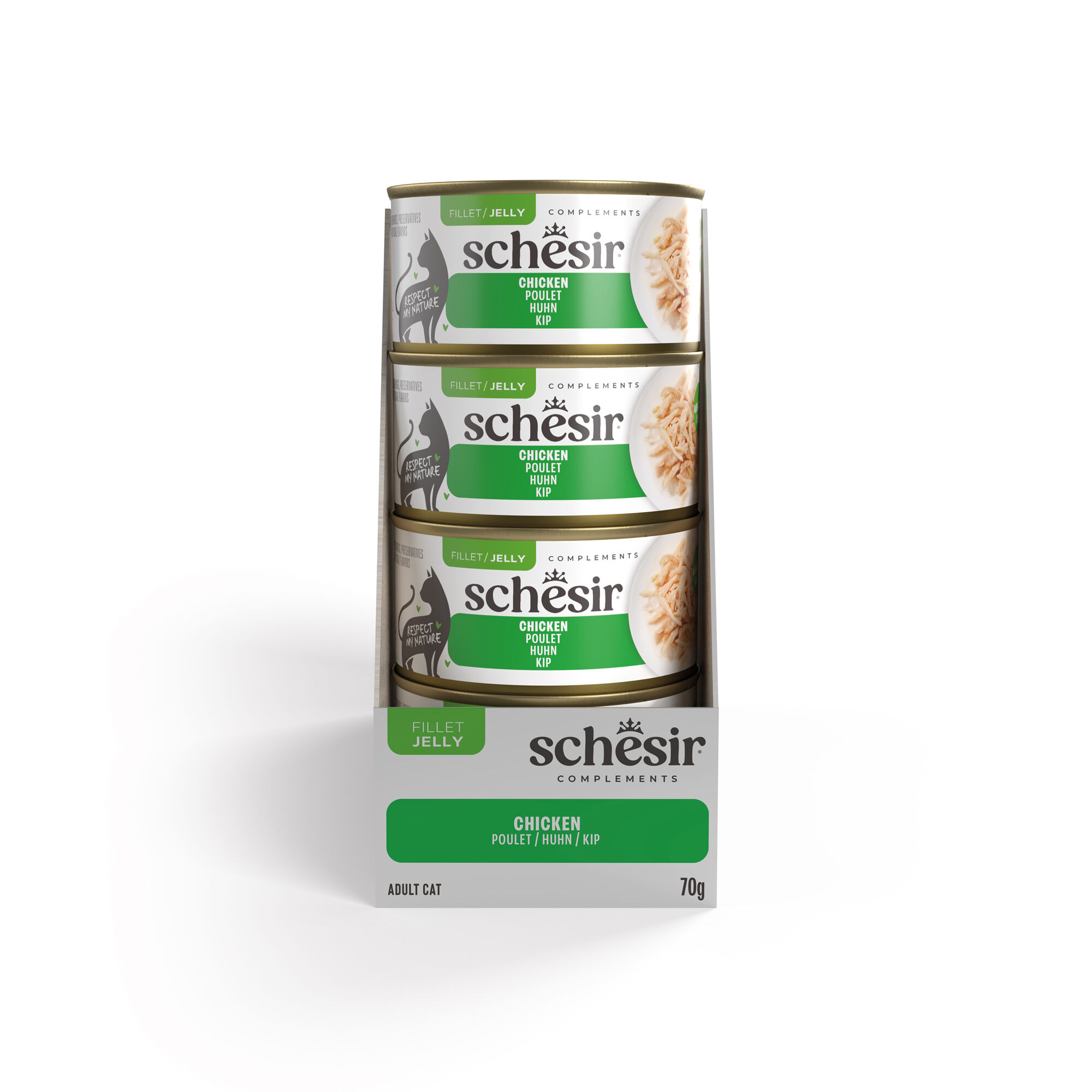 Schesir - P&acirc;t&eacute;e en Gel&eacute;e au Poulet pour Chats - 70g Image num&eacute;ro 4