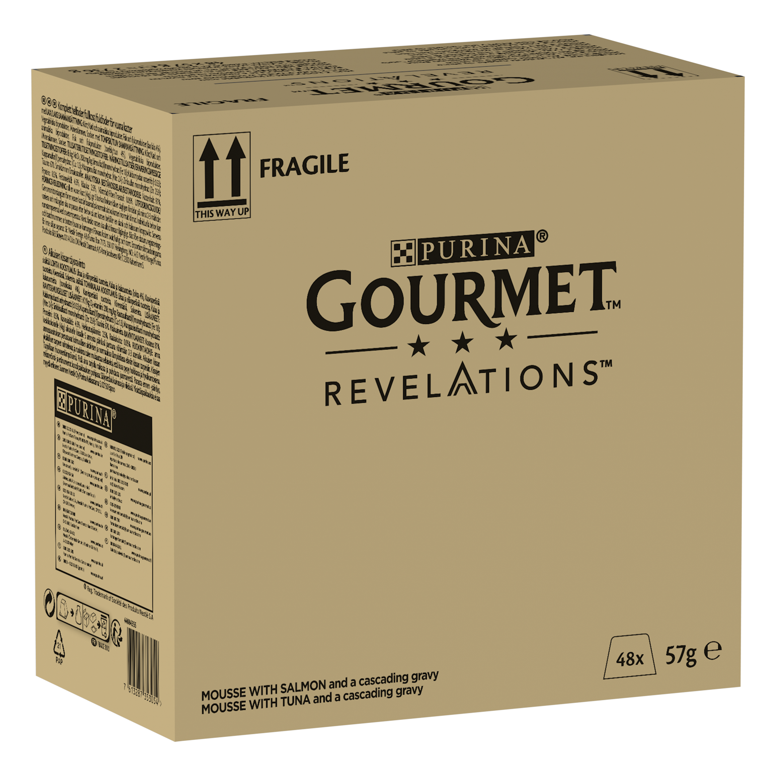 Gourmet - Portions Repas Revelations Mousseline Thon et Saumon pour Chats - 48x57g Image num&eacute;ro 7