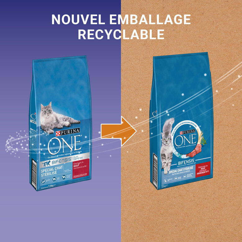 Purina One - Croquettes Stérilisé Bifensis au Bœuf pour Chat - 7,5Kg Image numéro 7 Purina One - Croquettes Stérilisé Bifensis au Bœuf pour Chat - 7,5Kg Image numéro 7