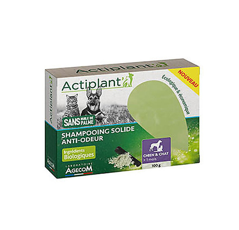 ActiPlant' - Shampoing Solide Anti-Odeur pour Chien et Chat - 100g image number null