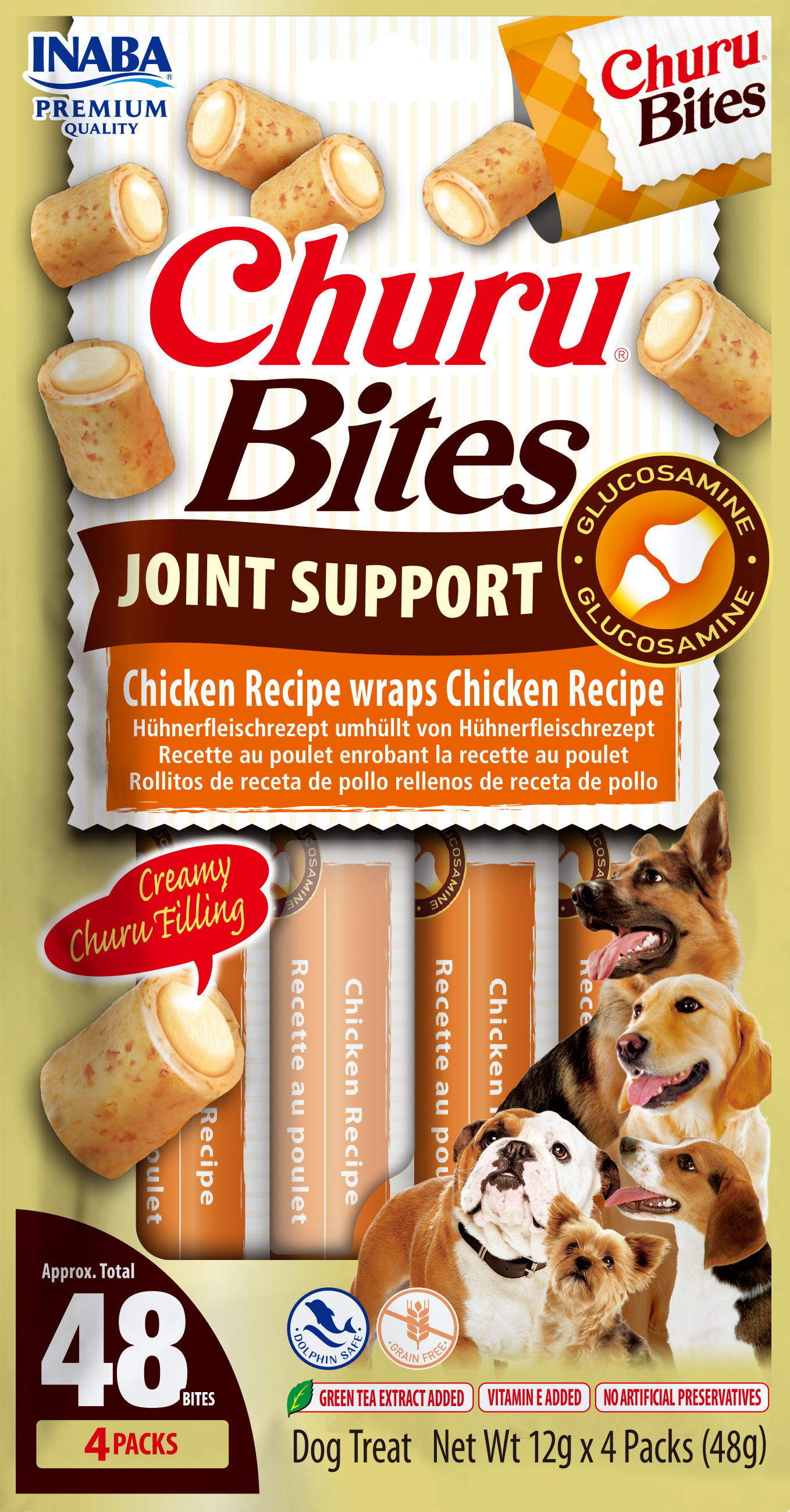 Inaba - Friandises Churu Joint Support au Poulet pour Chiens - 48x12g Image num&eacute;ro 1