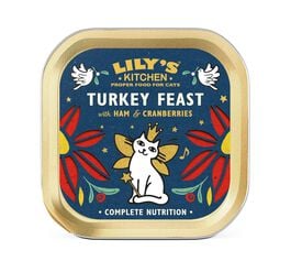 Lily's Kitchen - Barquette Noël Dinde et Jambon pour Chat - 85g