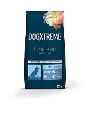 DogXtreme - Croquettes Light Senior au Poulet Frais pour Chien - 12Kg