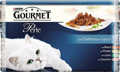 Gourmet - Sachets Perle Les Filettines en Sauce pour Chat - 4x85g