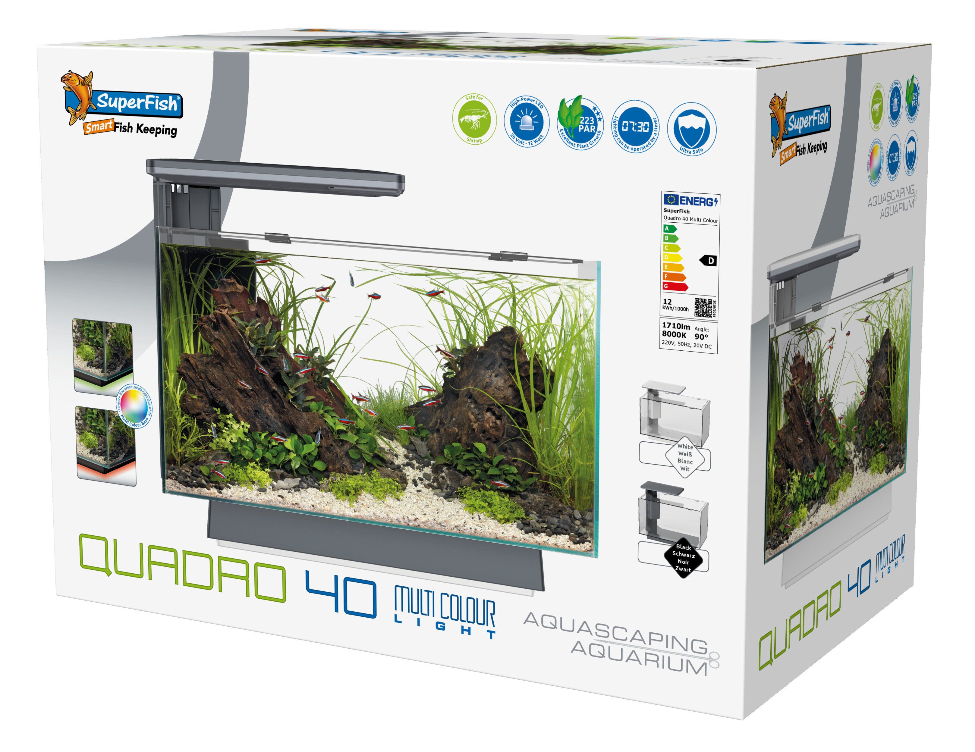 Superfish - Aquarium Quadro 40 Multi Colour - Blanc Image num&eacute;ro 3
