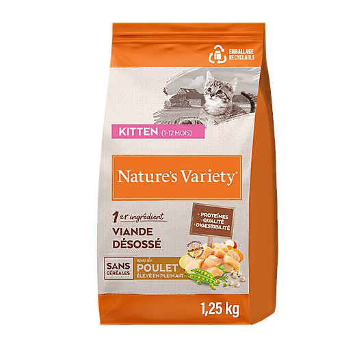 Nature's Variety - Croquettes Selected Kitten au Poulet pour Chaton - 1,25Kg Image num&eacute;ro 6