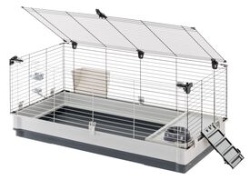 Ferplast - Cage Krolik XL pour Lapins et Cochon d Inde - Gris