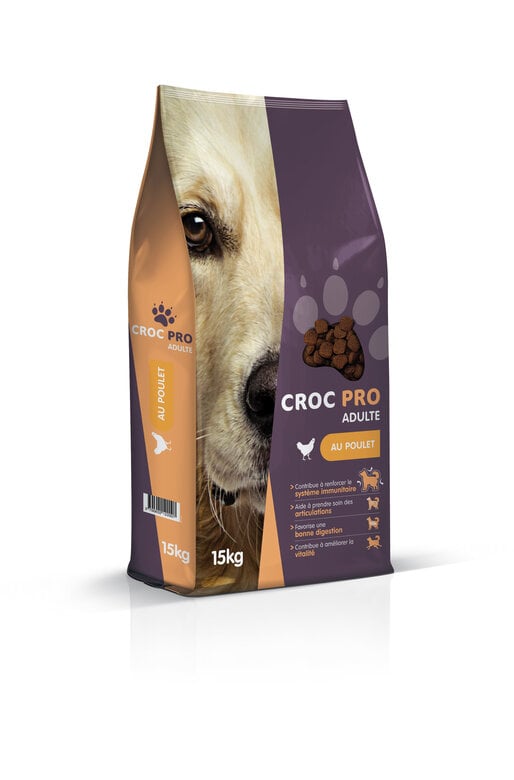 Croc Pro - Croquettes Adulte au Poulet pour Chiens - 15Kg Image numéro 1 Croc Pro - Croquettes Adulte au Poulet pour Chiens - 15Kg Image numéro 1