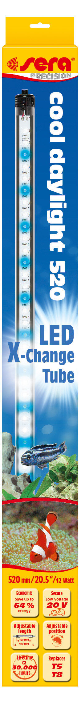 Sera - Tube LED X-Change Cool Daylight de 12W pour Aquarium - 520mm Image num&eacute;ro 1