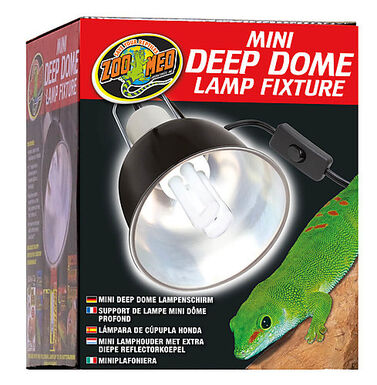 Zoomed - Support de Lampe Mini Dôme Profond Mini Deep Dome LF-18E pour Terrarium - 100W