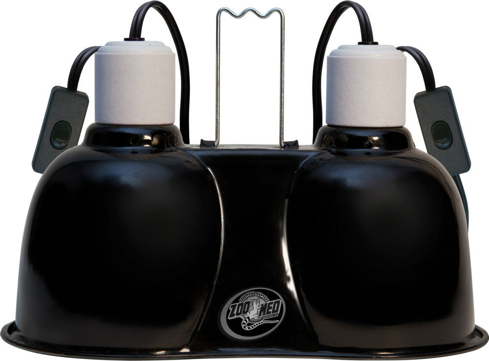 Zoomed - Support de Lampe Double Mini D&ocirc;me Profond Mini Combo Deep Dome LF-19E pour Terrarium - 2x100W Image num&eacute;ro 4