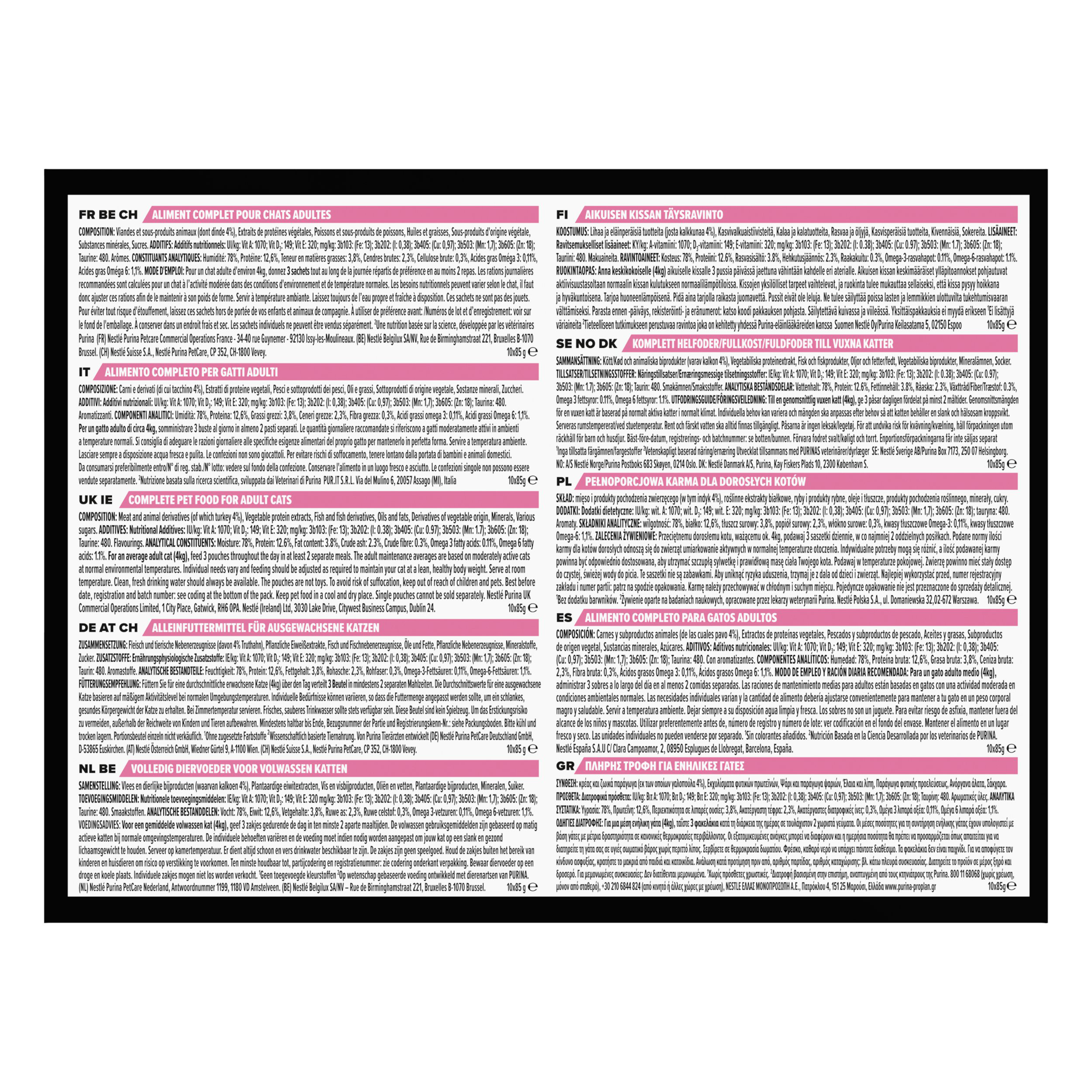 Pro Plan - Pochons Adulte Delicate Digestion Dinde en Sauce pour chat adulte - 10x85g Image num&eacute;ro 2