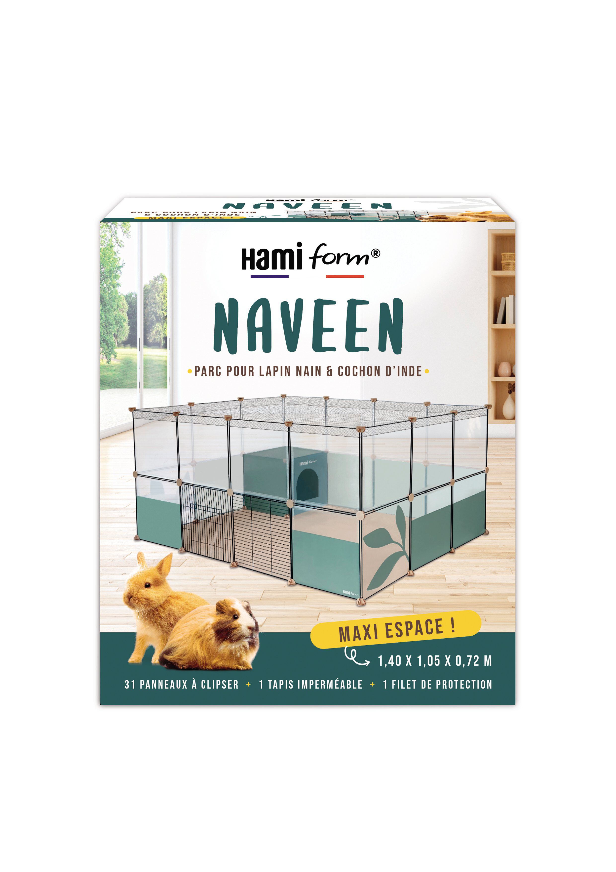 Hamiform - Parc Naveen Lapin et Cochon d'Inde - 140x105x72cm Image num&eacute;ro 2