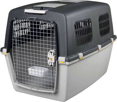 Trixie - Box de Transport Gulliver Gris Clair/Gris Foncé - L : 73 x 75 x 104 cm