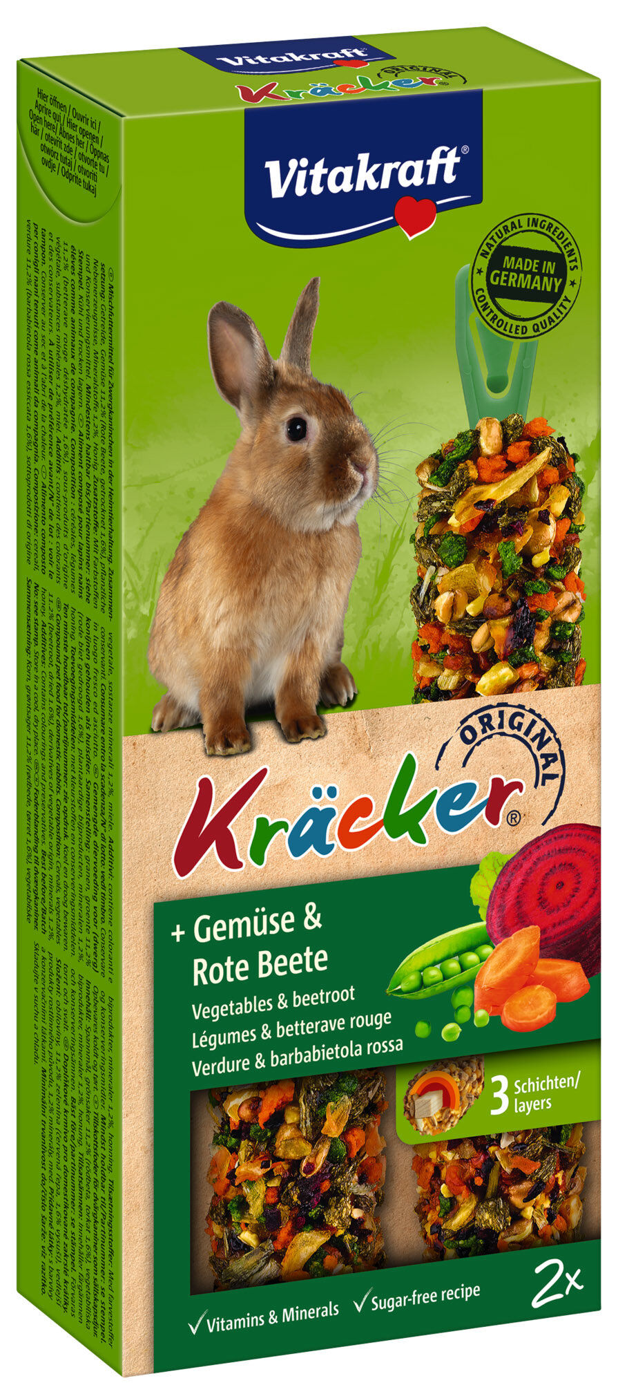 Vitakraft - Friandises Kr&auml;cker aux L&eacute;gumes pour Lapins Nains - x2 Image num&eacute;ro 1