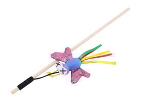 Wouapy - Jouet Chat Canne à Pêche Disco Papillon