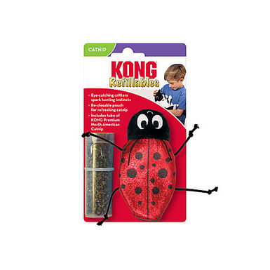 KONG - Jouet Refillables Coccinelle pour Chats - 10cm