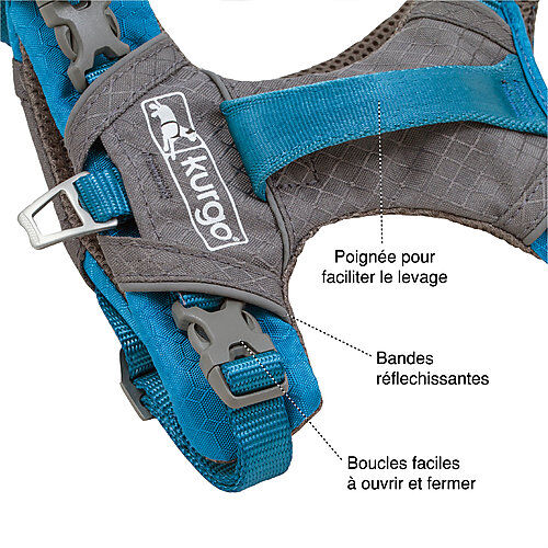 Kurgo - Harnais "Journey Air" Bleu pour Chiens - XL Image num&eacute;ro 2