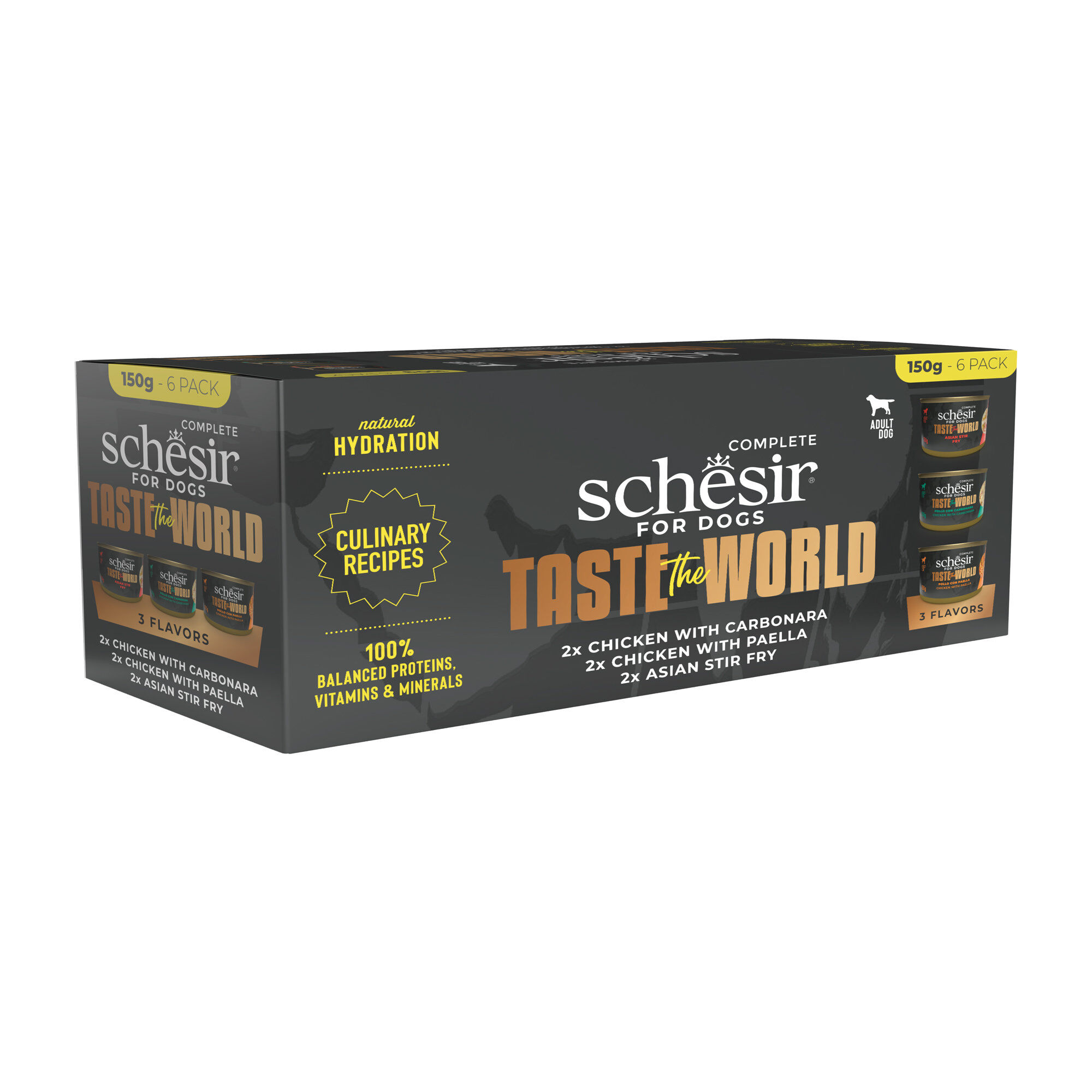 Schesir - P&acirc;t&eacute;e Taste Of The World Pack Variete Pour Chien - 6x150g Image num&eacute;ro 1