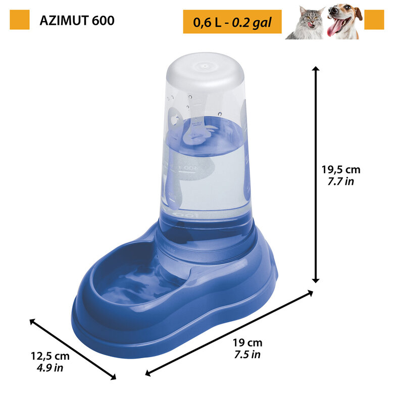 Ferplast - Distributeur Azimut 600 Eau / Nourriture pour Chiens - Bleu Image numéro 3 Ferplast - Distributeur Azimut 600 Eau / Nourriture pour Chiens - Bleu Image numéro 3