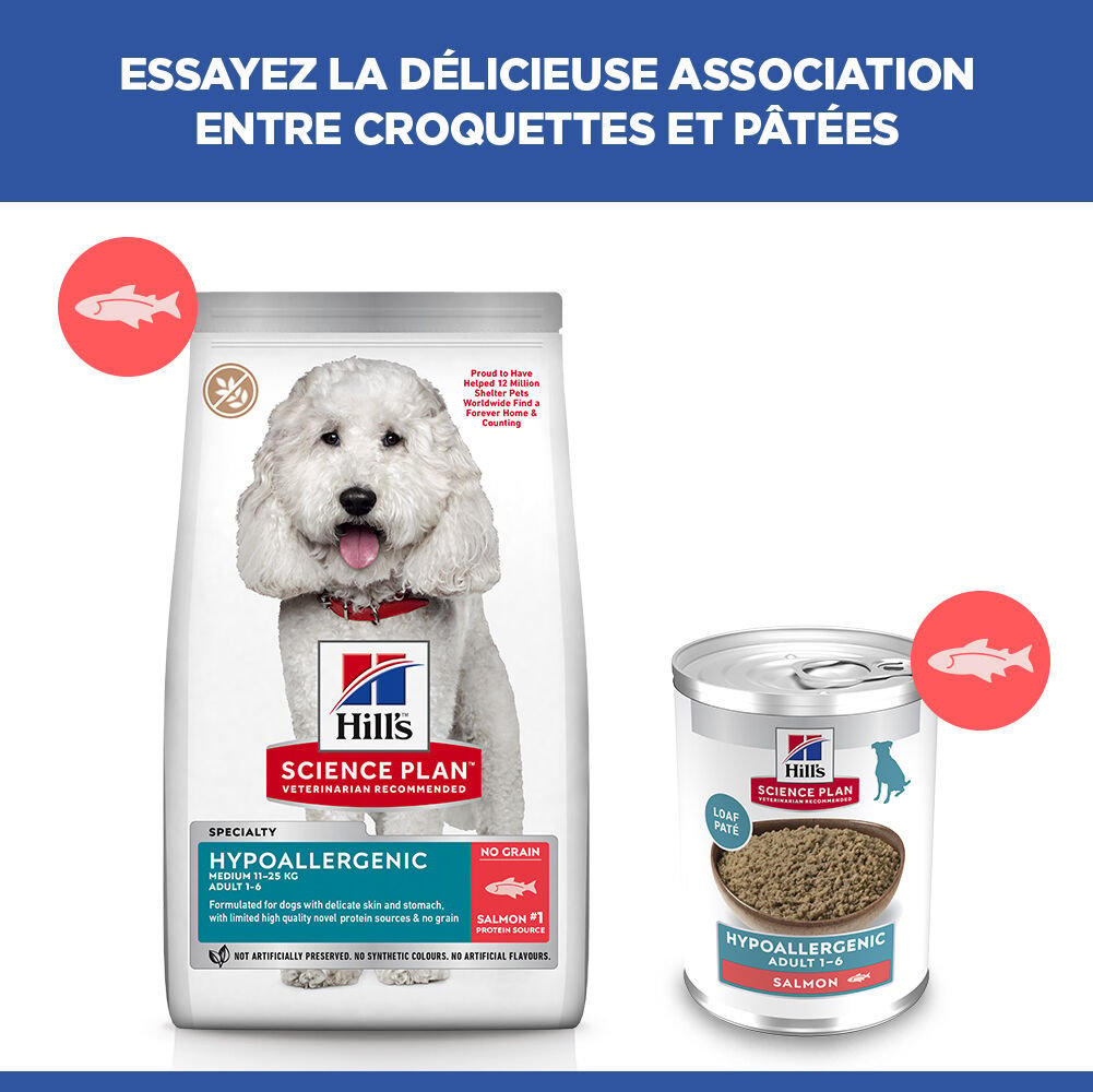 Hill's Science Plan - P&acirc;t&eacute;e Hypoallergenic Adult au Saumon pour Chiens - 363g Image num&eacute;ro 7