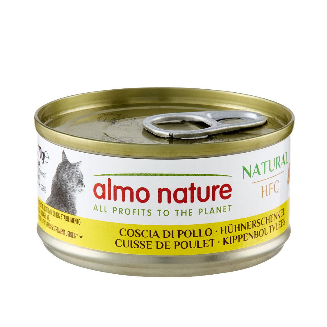 Almo Nature - P&acirc;t&eacute;e en Bo&icirc;te HFC Natural Cuisse de Poulet pour Chat - 70g Image num&eacute;ro 1