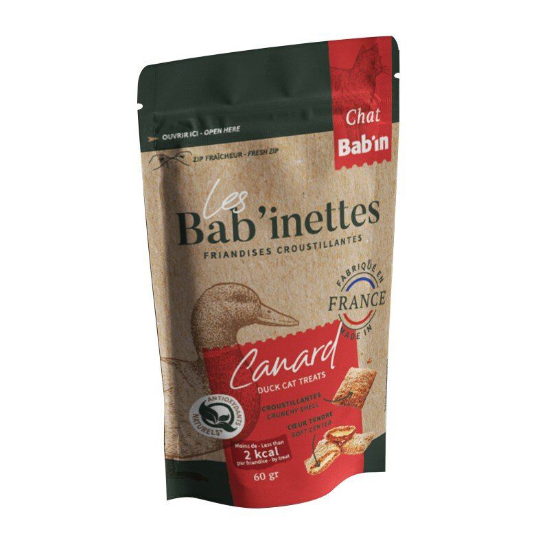 Bab'inettes - Friandises four&eacute;es au Canard pour Chats - 60g Image num&eacute;ro 1