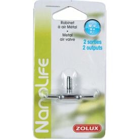 Zolux - Robinet en Métal 2 Sorties pour Aquarium - 4,5cm
