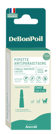 DeBonPoil - Pipette Antiparasitaire 3 Actifs pour Chat - x1