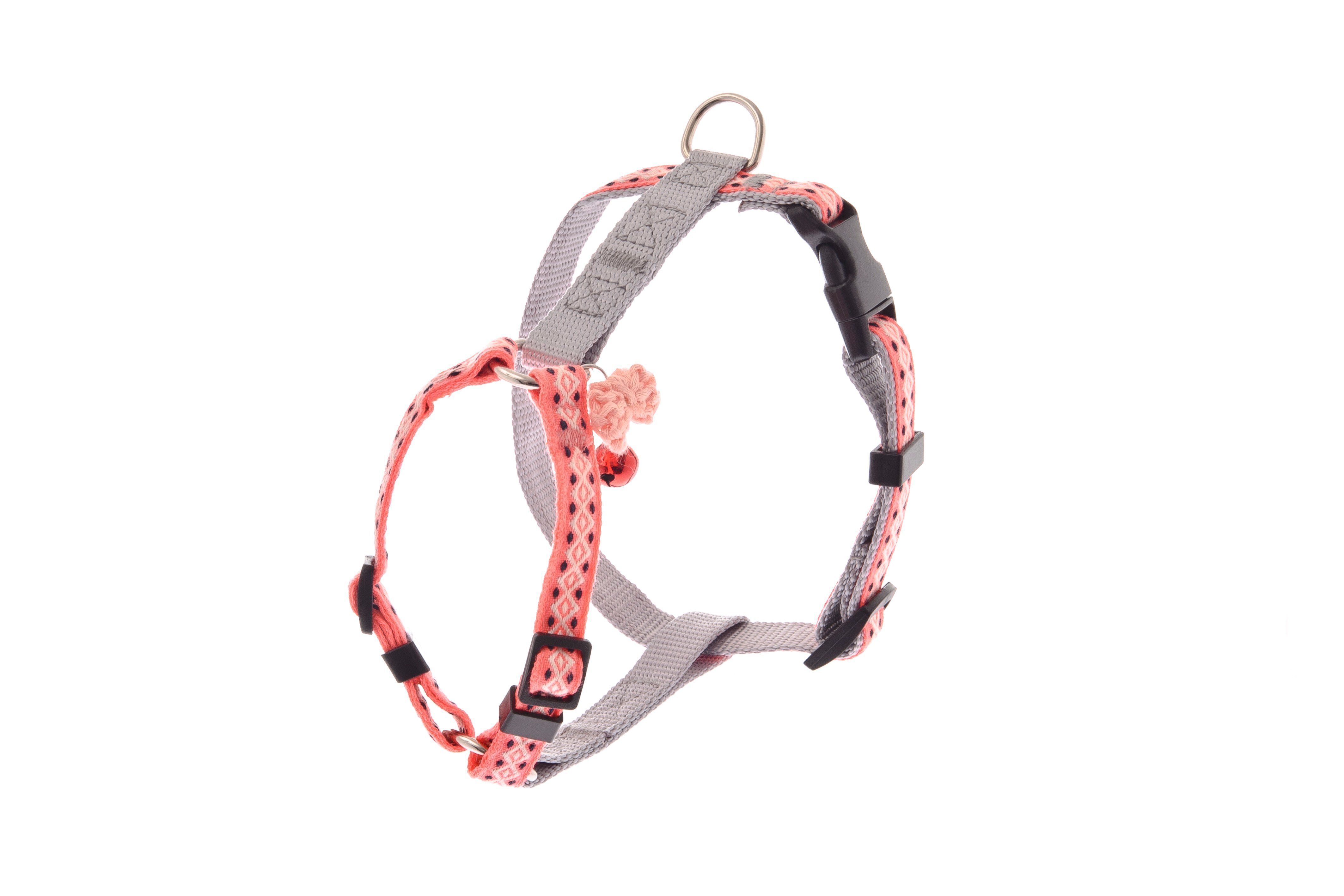 Ferribiella - Ensemble Laisse + Harnais R&eacute;glable Gris pour Chats - L Image num&eacute;ro 1