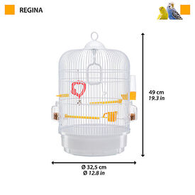 Ferplast - Cage Regina pour Oiseaux Exotiques - Blanc/Bleu