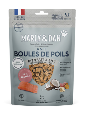 Marly & Dan - Tendres Bouchées Boules de Poils pour Chats - 40g