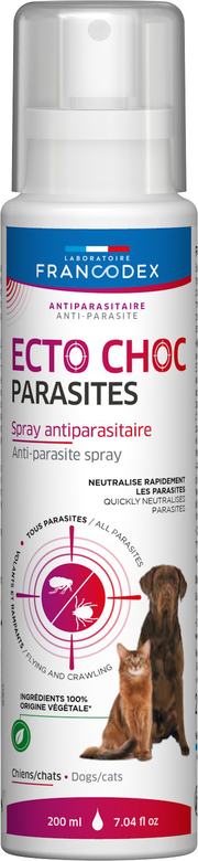 Francodex - Spray Ectochoc Parasites Chiens et Chats - 200ml Image numéro 1 Francodex - Spray Ectochoc Parasites Chiens et Chats - 200ml Image numéro 1
