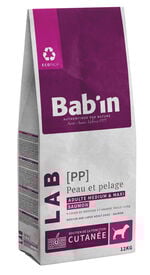 Bab'in - Croquettes Vétérinaires LAB Peau & Pelage pour Chiens Medium & Maxi - 12kg