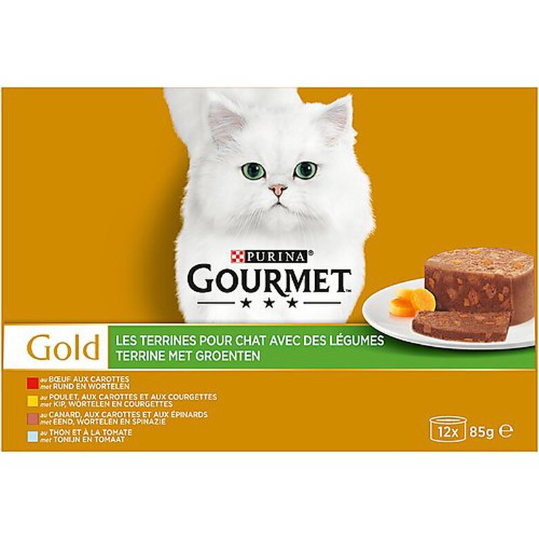 Gourmet - Les Terrines Gold aux aux Légumes pour Chat - 12x85g image number null