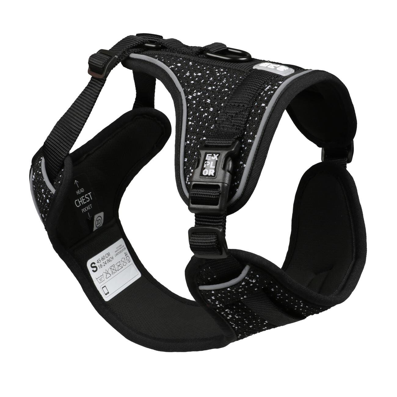 Duvoplus - Harnais Fashion Ultimate Fit No-Pull XS Noir pour Chiens - 20-40cm/37-45cm Image num&eacute;ro 3