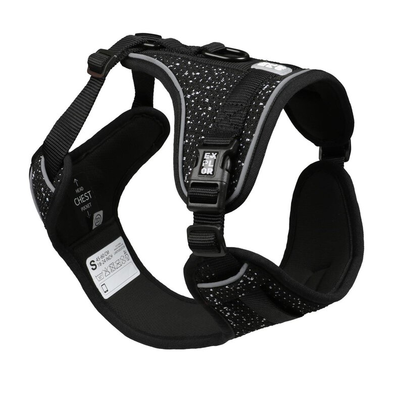 Duvoplus - Harnais Fashion Ultimate Fit No-Pull XS Noir pour Chiens - 20-40cm/37-45cm Image numéro 3 Duvoplus - Harnais Fashion Ultimate Fit No-Pull XS Noir pour Chiens - 20-40cm/37-45cm Image numéro 3