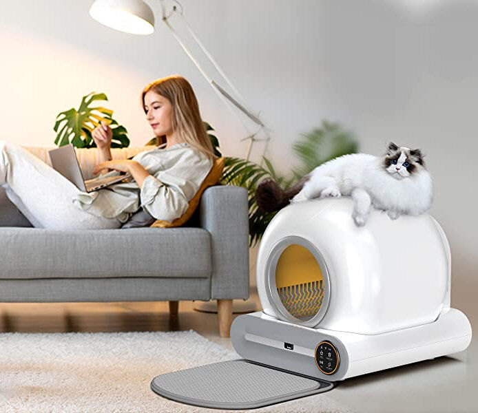 EZIclean - Maison de Toilette Connect&eacute;e Liti&egrave;re Robot Cabot K8i Image num&eacute;ro 4